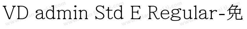 VD admin Std E Regular字体转换